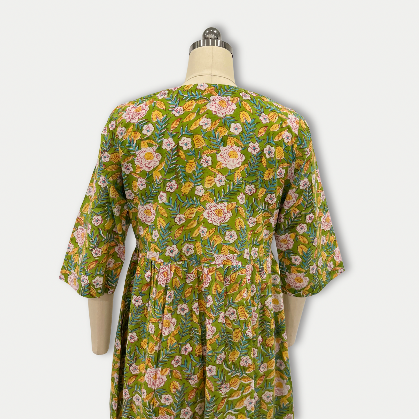 Iris Dress in Parrot Green