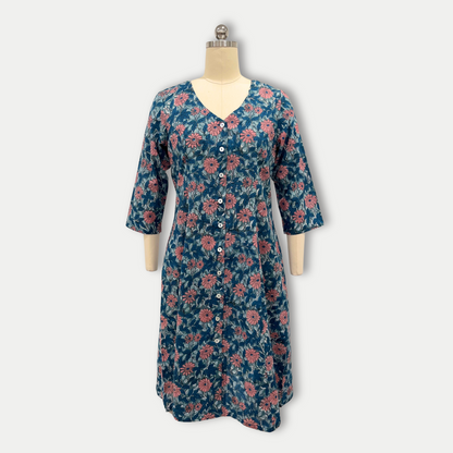 Ivy Dress in Dark Blue