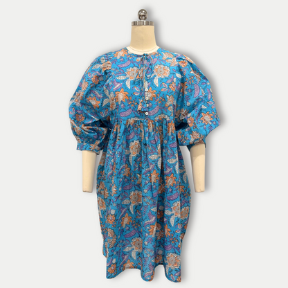 Daisy Mini Dress in Bright Blue