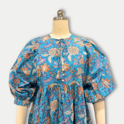 Daisy Mini Dress in Bright Blue