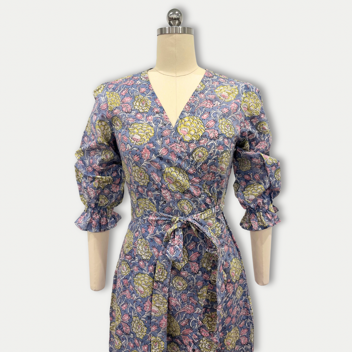 Bluebell Wrap Dress in Sky Blue