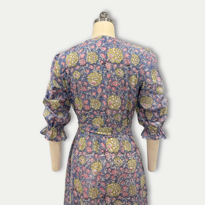 Bluebell Wrap Dress in Sky Blue