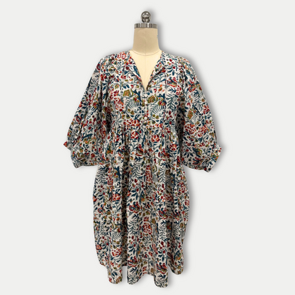 Daisy Mini Dress in Multi Color Print