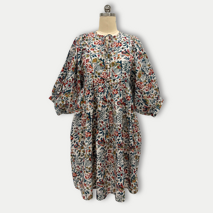 Daisy Mini Dress in Multi Color Print