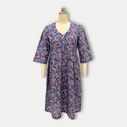 Iris Dress in Purple Blue