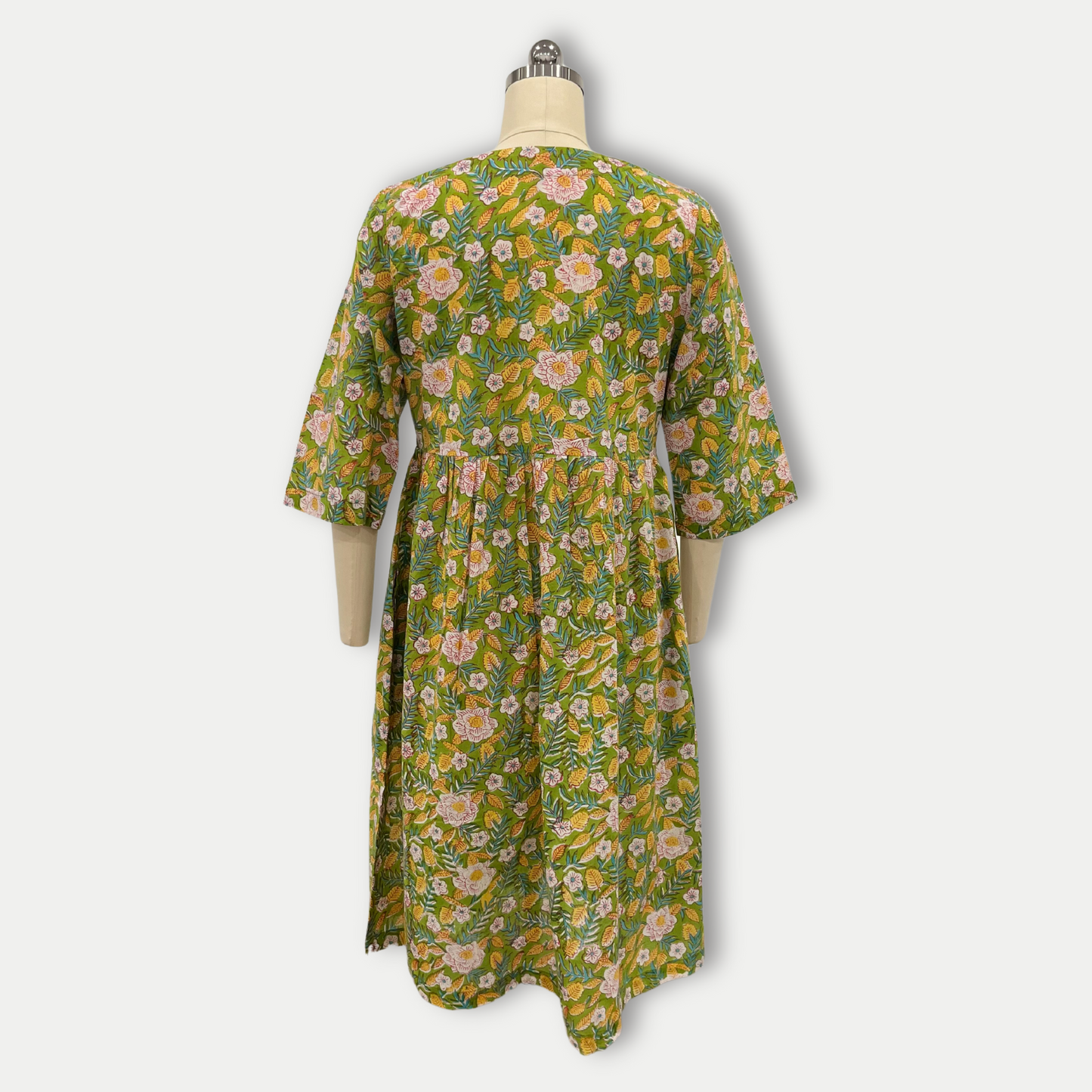 Iris Dress in Parrot Green